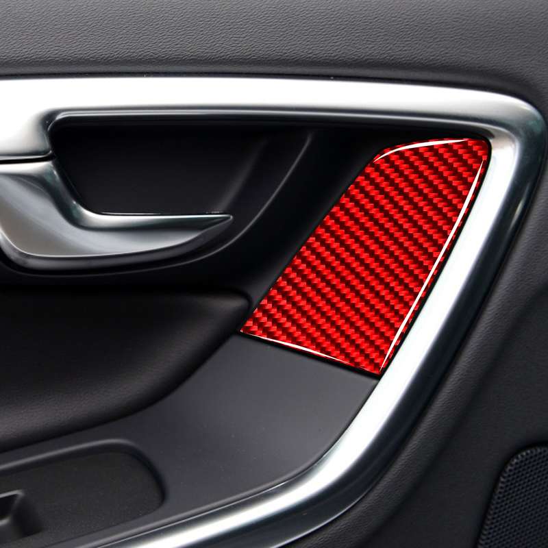 Car Window Lift Button C Decorative Sticker for Volvo V60 2010-2017, Right Drive (Red)