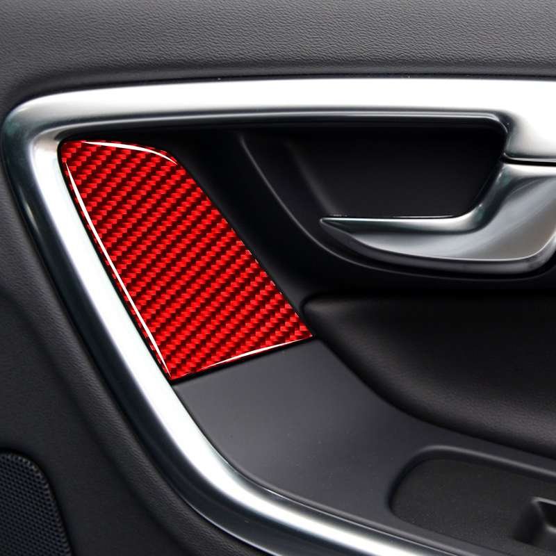 Car Window Lift Button C Decorative Sticker for Volvo V60 2010-2017, Left Drive (Red)
