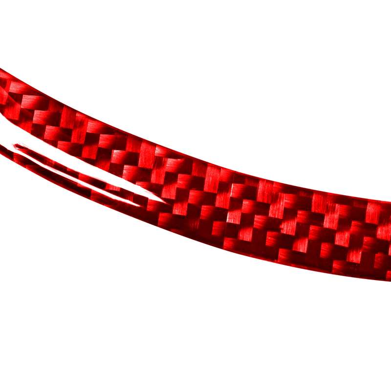 Car Carbon Fiber Navigation Frame Decorative Sticker for Volvo V60 2010-2017, Left Drive(Red)