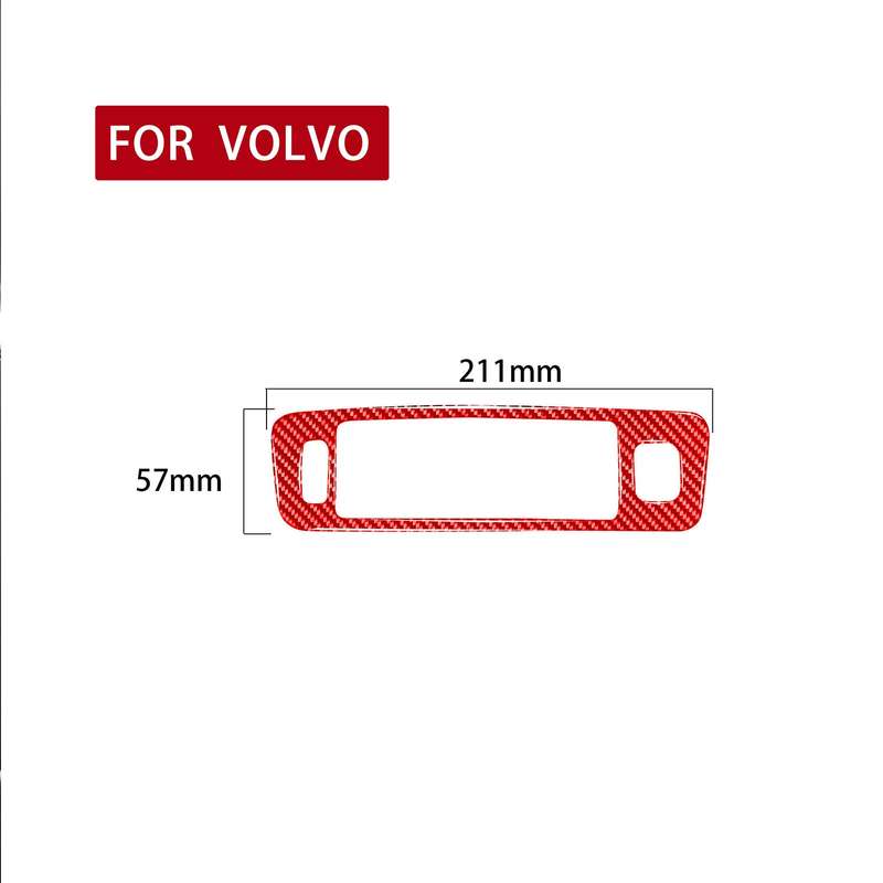 Car Central Control Lower Air Outlet Decorative Sticker for Volvo V60 2010-2017, Left Drive(Red)