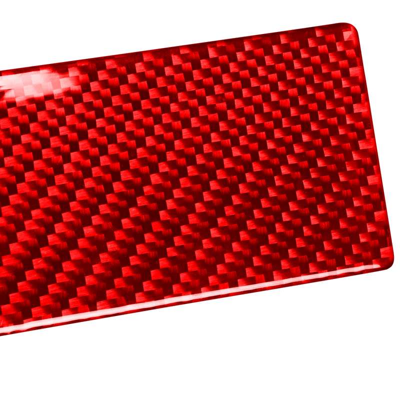 Car Carbon Fiber Central Control Panel Decorative Sticker for Volvo V60 2010-2017, Right Drive(Red)