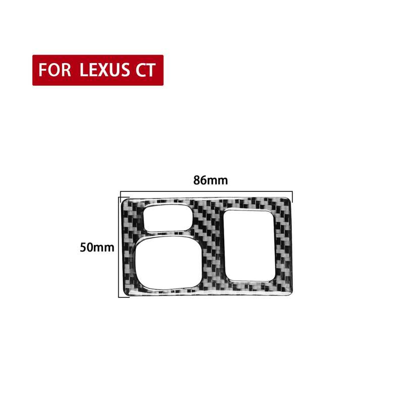 Car Carbon Fiber Dashboard Adjustment Frame Decorative Sticker for Lexus CT 2011-2017, Right Drive