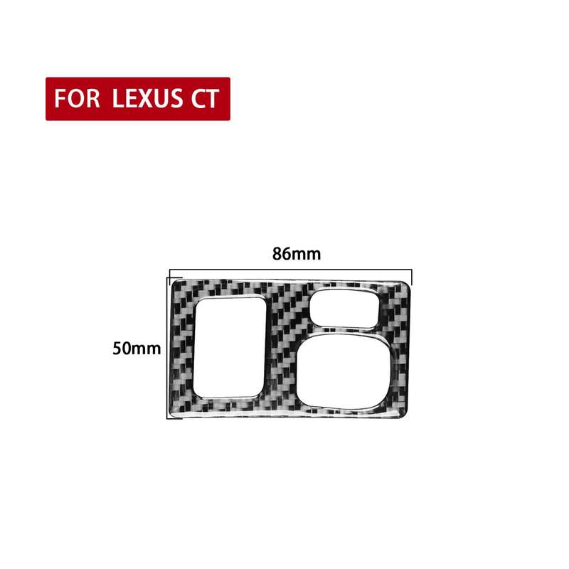 Car Carbon Fiber Dashboard Adjustment Frame Decorative Sticker for Lexus CT 2011-2017, Left Drive