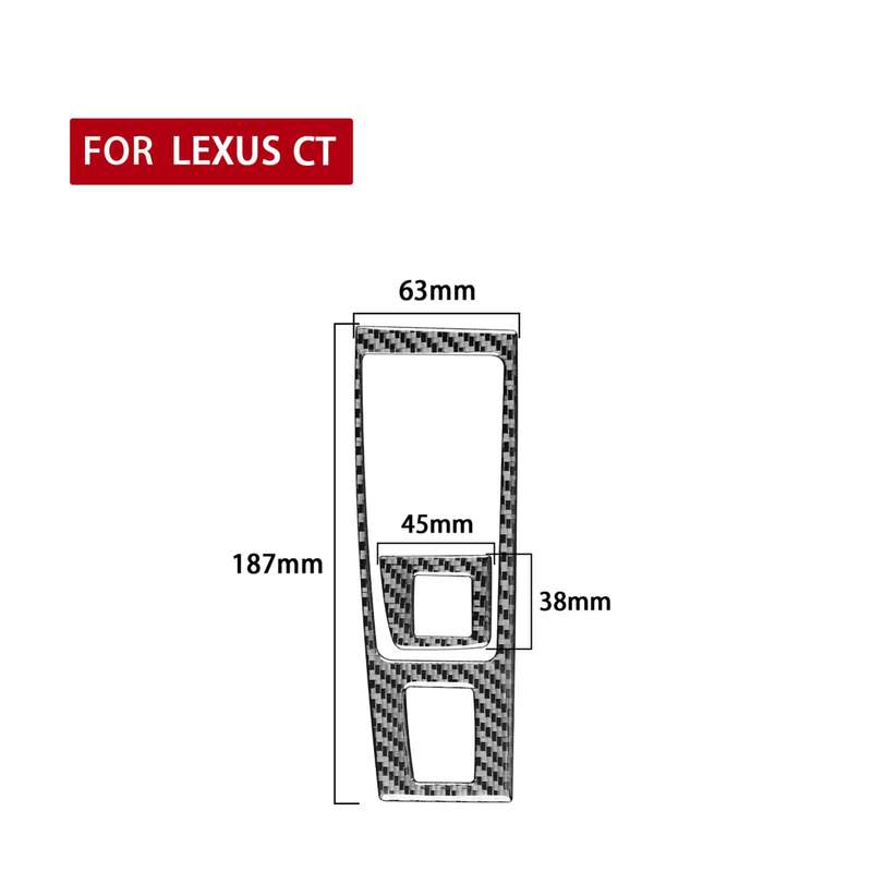 Car Carbon Fiber Gear Panel Decorative Sticker for Lexus CT 2011-2017, Left Drive