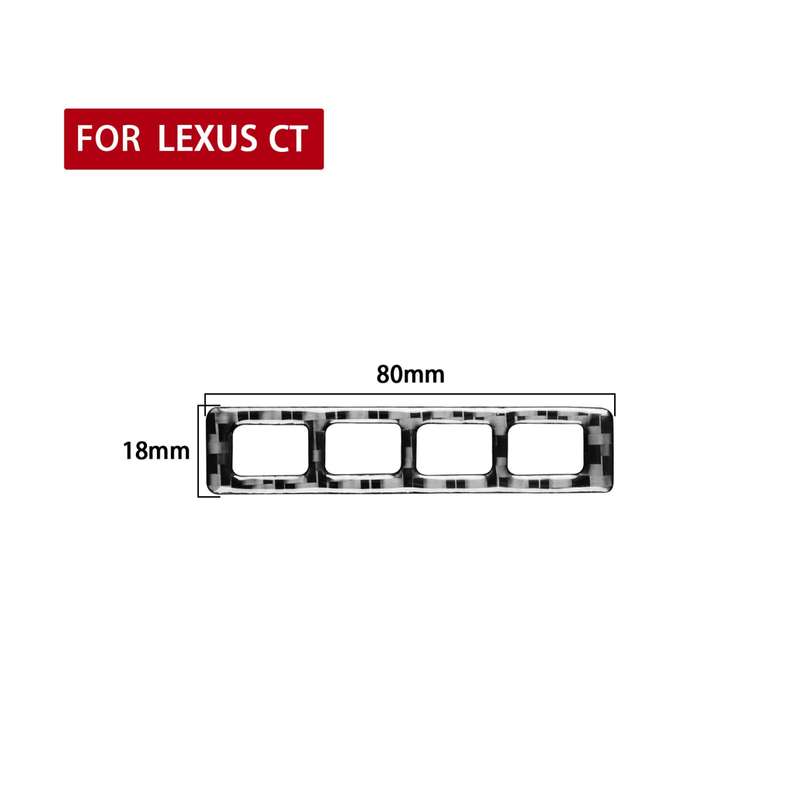 Car Seat Adjustment Panel Decorative Sticker for Lexus CT 2011-2017, Left and Right Drive