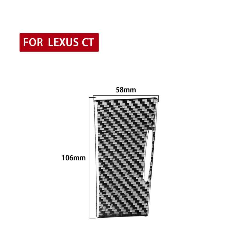 Car Carbon Fiber Ashtray Panel Decorative Sticker for Lexus CT 2011-2017, Left Drive