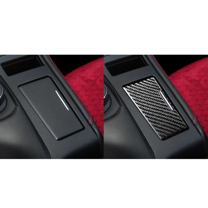 Car Carbon Fiber Ashtray Panel Decorative Sticker for Lexus CT 2011-2017, Left Drive