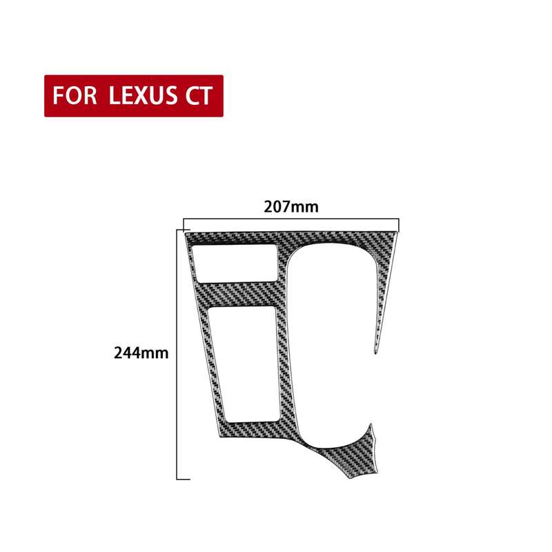Car Carbon Fiber Central Control Panel Decorative Sticker for Lexus CT 2011-2017, Right Drive