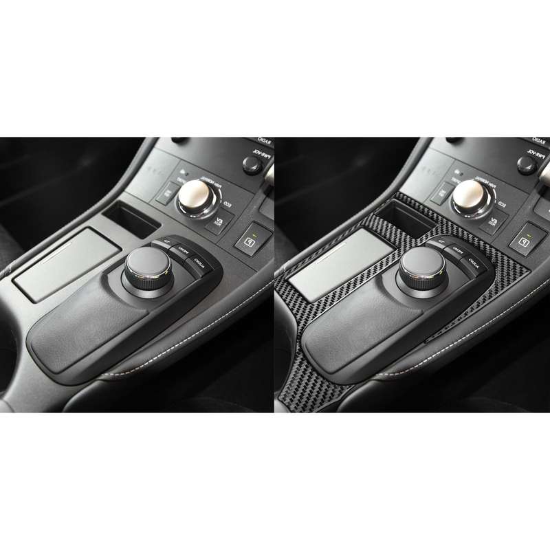 Car Carbon Fiber Central Control Panel Decorative Sticker for Lexus CT 2011-2017, Right Drive