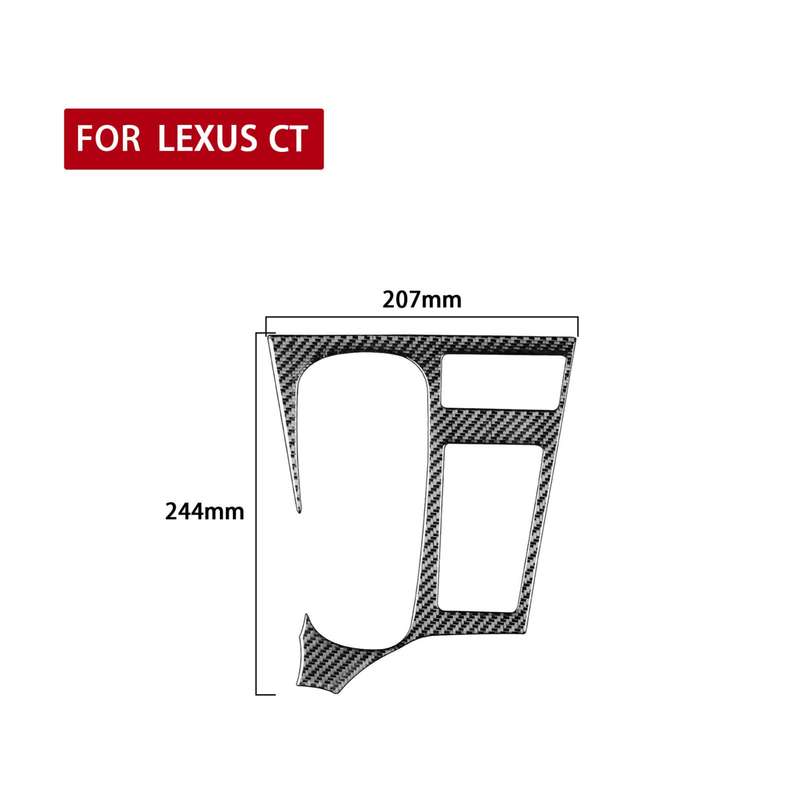 Car Carbon Fiber Central Control Panel Decorative Sticker for Lexus CT 2011-2017, Left Drive
