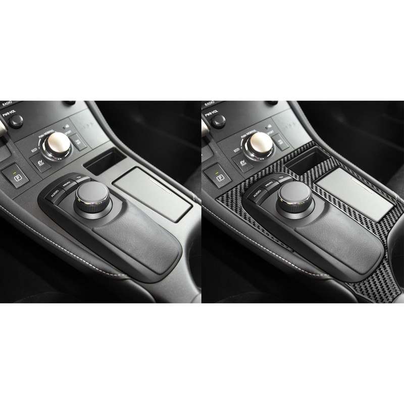 Car Carbon Fiber Central Control Panel Decorative Sticker for Lexus CT 2011-2017, Left Drive