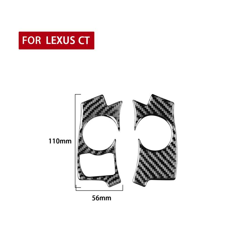 Car Steering Wheel Button Decorative Sticker for Lexus CT 2011-2017, Left and Right Drive