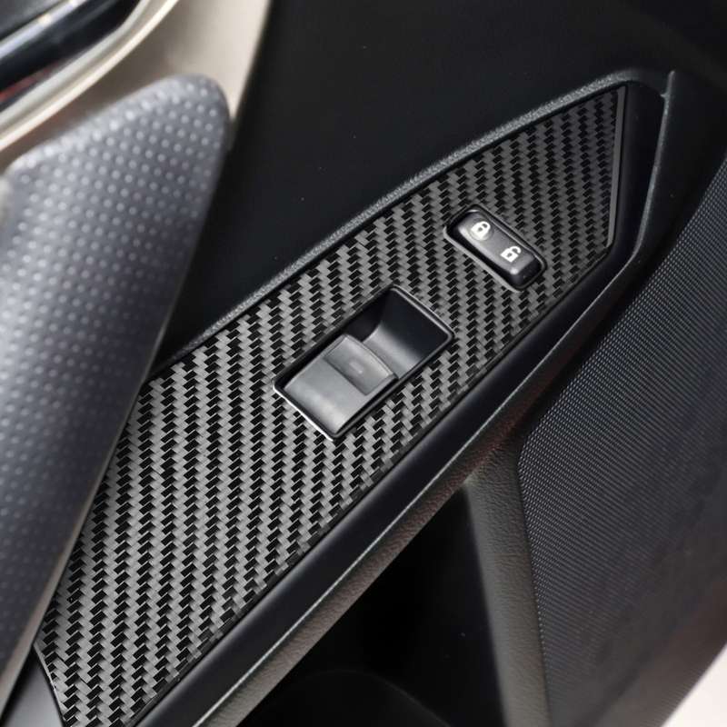Car Carbon Fiber Window Lift Decorative Sticker for Lexus CT 2011-2017, Right Drive
