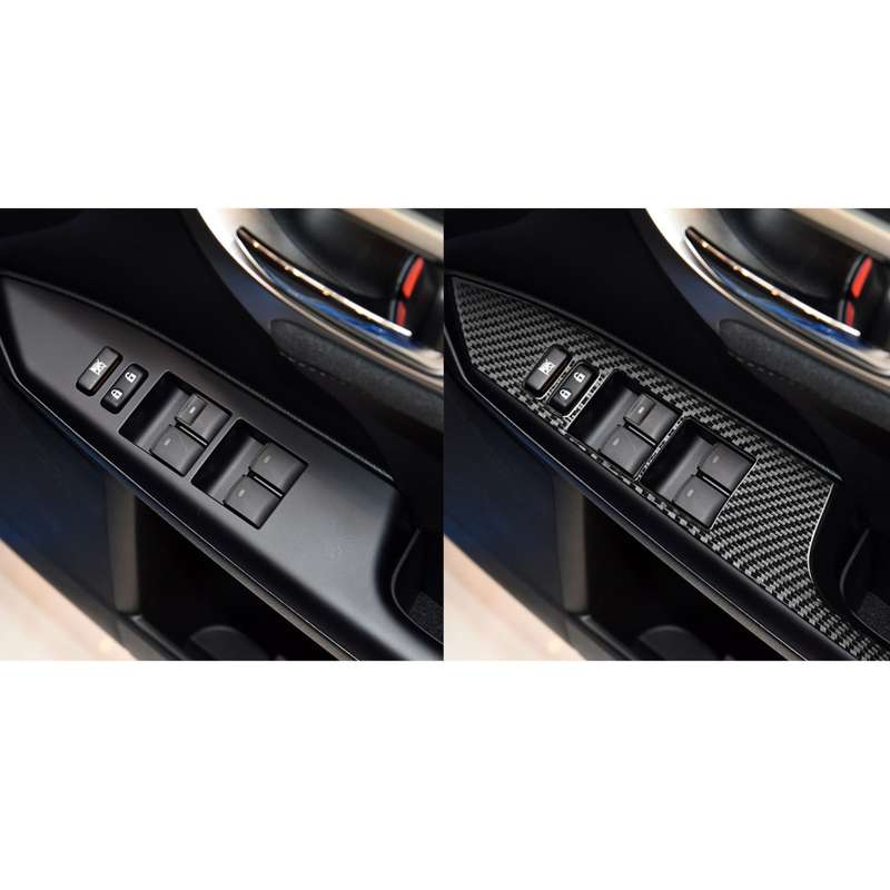 Car Carbon Fiber Window Lift Decorative Sticker for Lexus CT 2011-2017, Right Drive