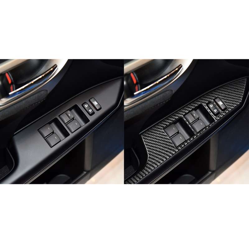 Car Carbon Fiber Window Lift Decorative Sticker for Lexus CT 2011-2017, Left Drive