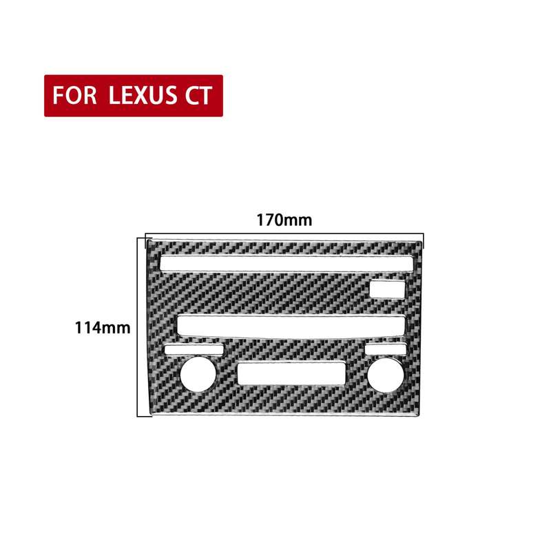 Car Carbon Fiber CD Panel C Decorative Sticker for Lexus CT 2011-2017, Right Drive