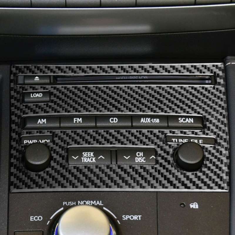 Car Carbon Fiber CD Panel C Decorative Sticker for Lexus CT 2011-2017, Right Drive