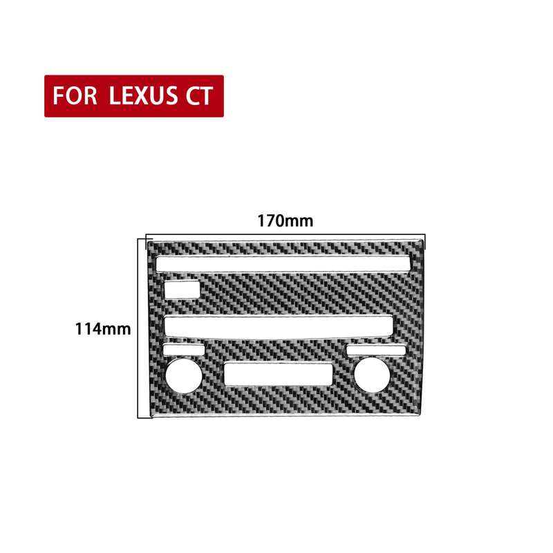 Car Carbon Fiber CD Panel C Decorative Sticker for Lexus CT 2011-2017, Left Drive