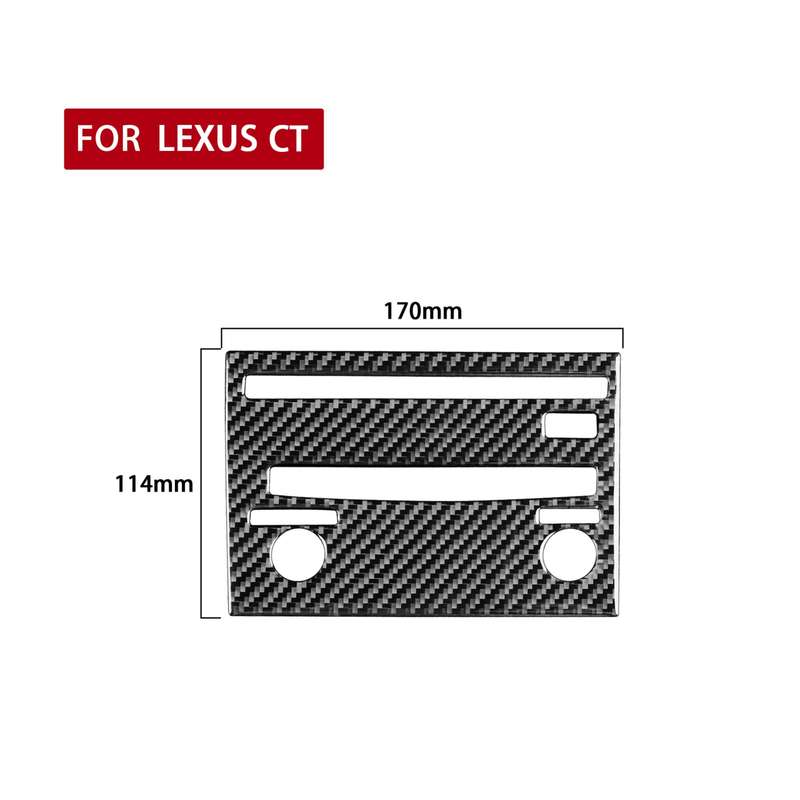 Car Carbon Fiber CD Panel B Decorative Sticker for Lexus CT 2011-2017, Right Drive