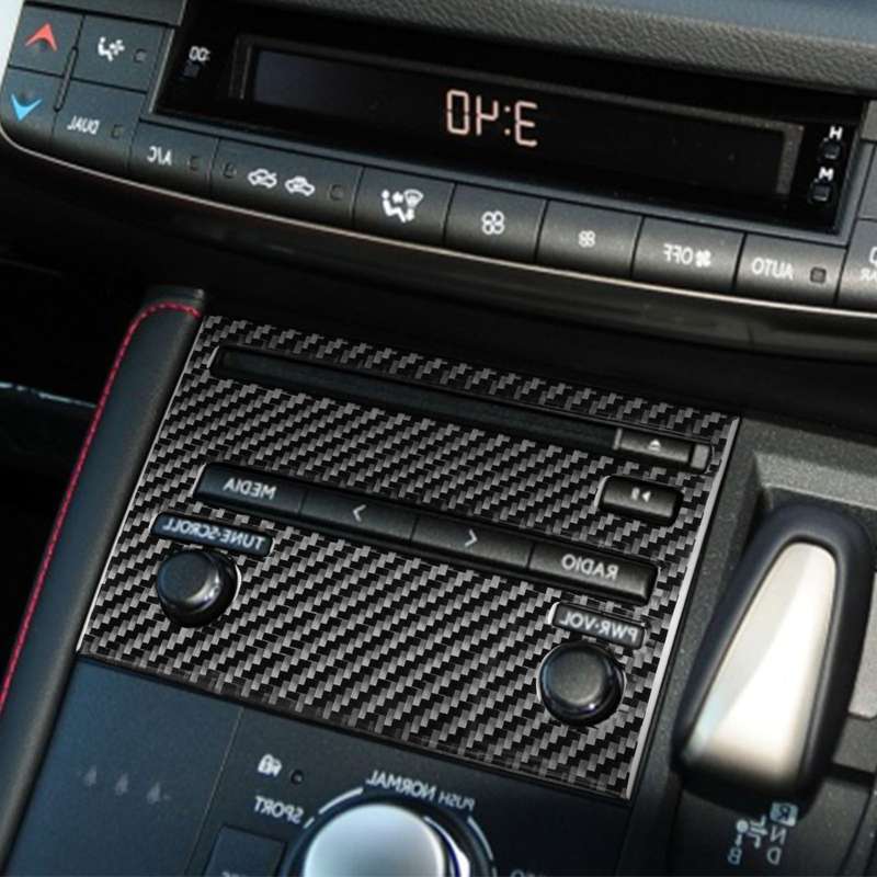 Car Carbon Fiber CD Panel B Decorative Sticker for Lexus CT 2011-2017, Right Drive