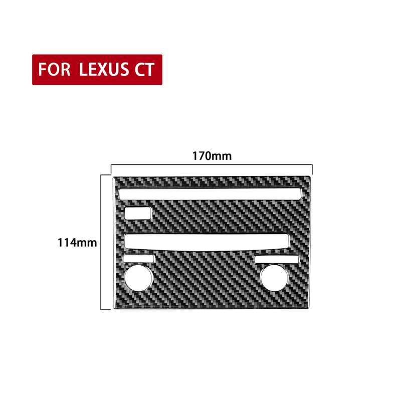Car Carbon Fiber CD Panel B Decorative Sticker for Lexus CT 2011-2017, Left Drive