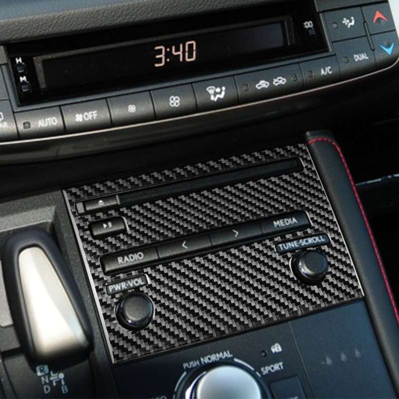 Car Carbon Fiber CD Panel B Decorative Sticker for Lexus CT 2011-2017, Left Drive