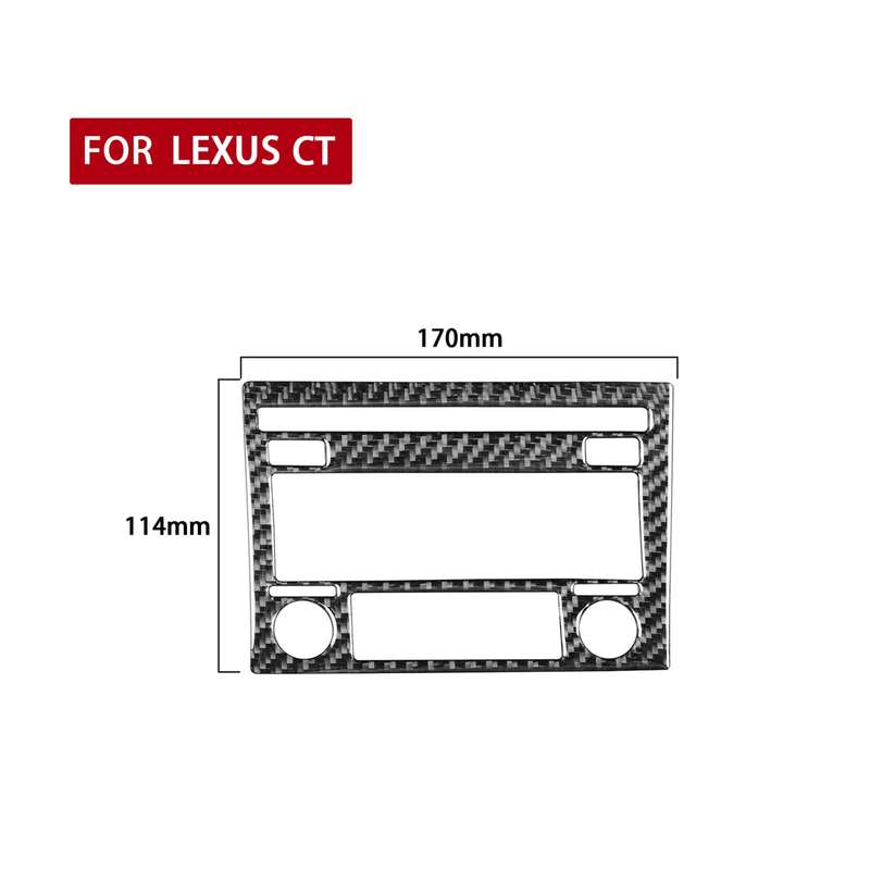 Car Carbon Fiber CD Panel A Decorative Sticker for Lexus CT 2011-2017, Left and Right Drive
