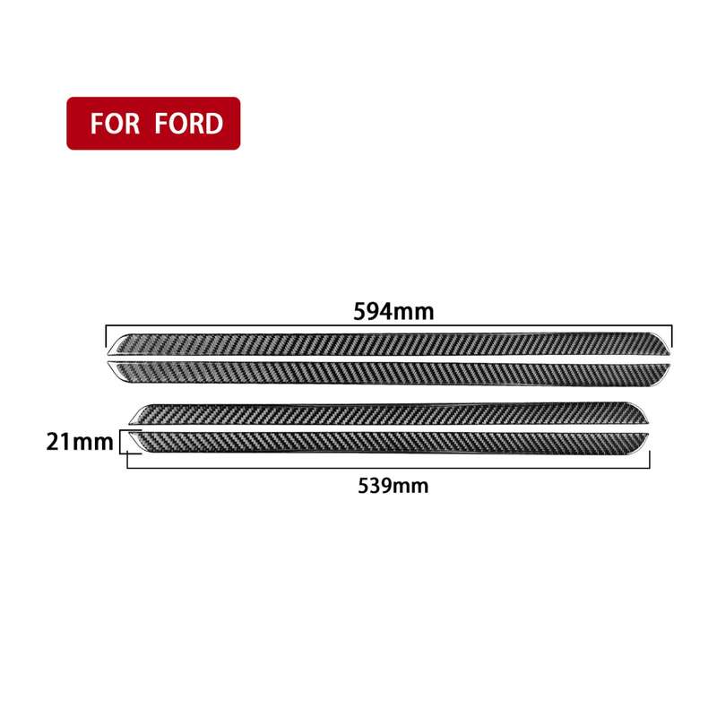 Car Carbon Fiber Threshold Decorative Sticker for Ford Explorer 2016-2019, Left Drive