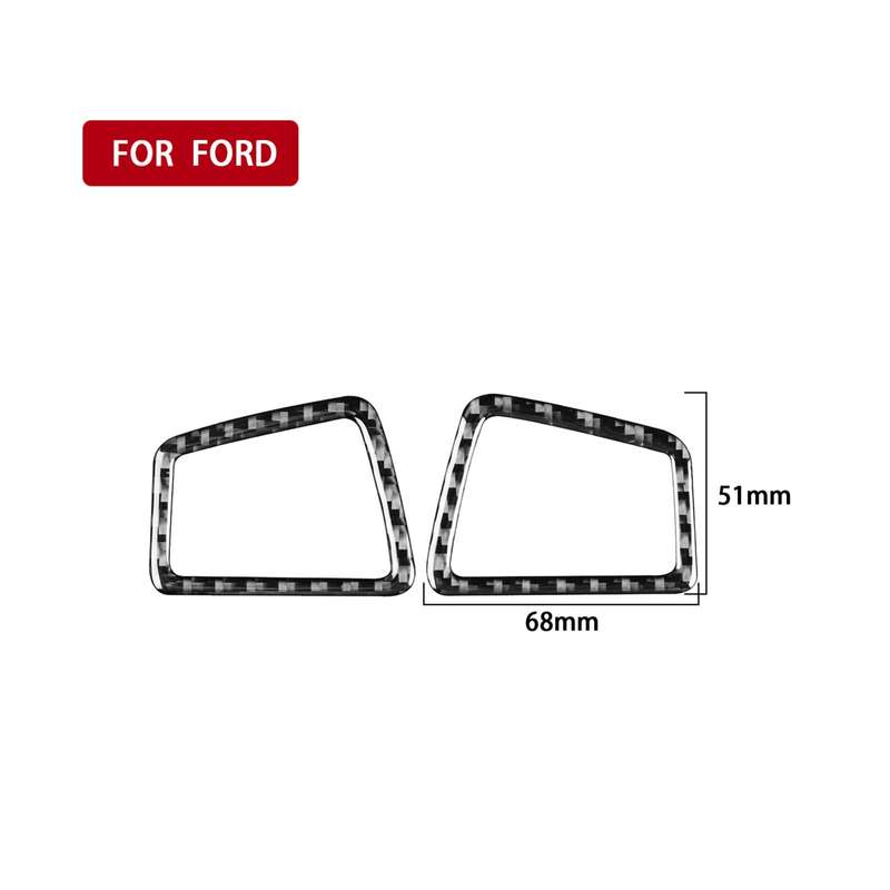 Car Carbon Fiber Dashboard Air Outlet Decorative Sticker for Ford Explorer 2013-2019, Left Drive