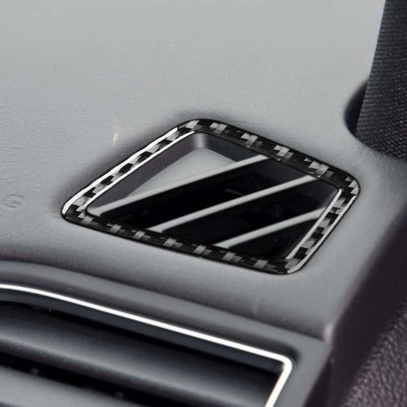 Car Carbon Fiber Dashboard Air Outlet Decorative Sticker for Ford Explorer 2013-2019, Left Drive