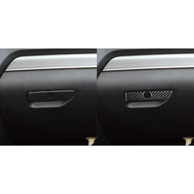 Car Carbon Fiber Storage Box Handle Decorative Sticker for Ford Explorer 2013-2019, Left Drive
