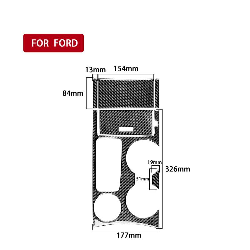 Car Water Cup Cigarette Lighter Panel Decorative Sticker for Ford Explorer 2013-2019, Left Drive