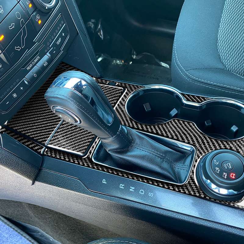 Car Water Cup Cigarette Lighter Panel Decorative Sticker for Ford Explorer 2013-2019, Left Drive
