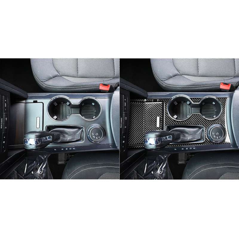 Car Water Cup Cigarette Lighter Panel Decorative Sticker for Ford Explorer 2013-2019, Left Drive