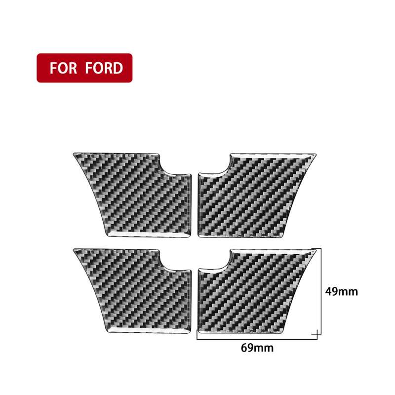 Car Carbon Fiber Inner Door Bowl Decorative Sticker for Ford Explorer 2013-2019, Left Drive