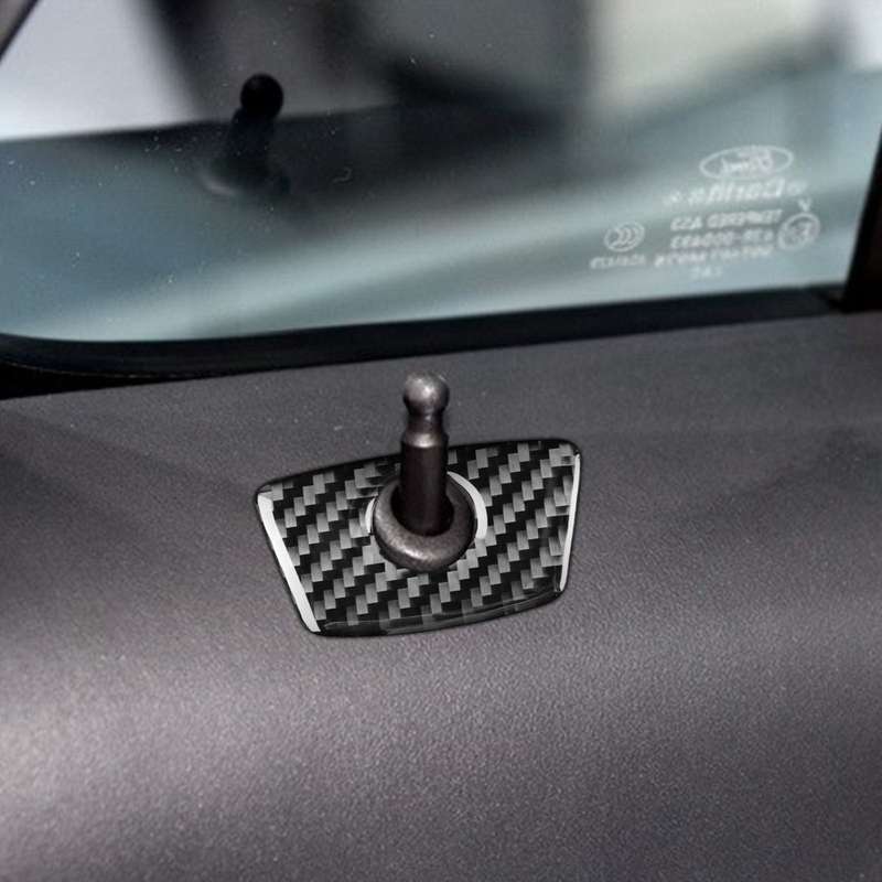 Car Carbon Fiber Door Decorative Sticker for Ford Explorer 2013-2019, Left Drive