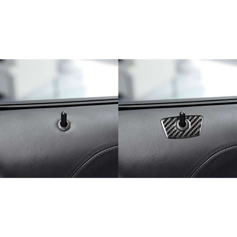 Car Carbon Fiber Door Decorative Sticker for Ford Explorer 2013-2019, Left Drive