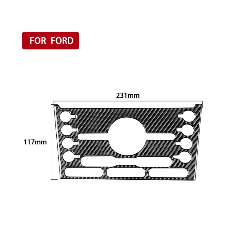 Car Carbon Fiber Air Conditioning Panel Decorative Sticker for Ford Explorer 2016-2019, Left Drive
