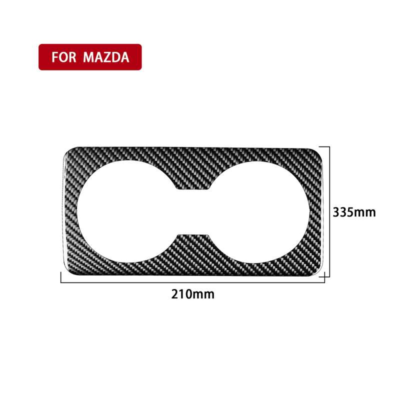 Car Carbon Fiber Rear Water Cup Decorative Sticker for Mazda 3 Axela 2020, Left and Right Drive