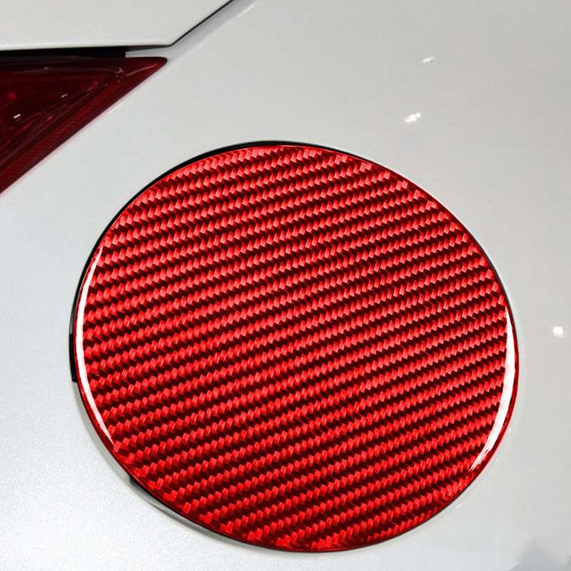 Car Carbon Fiber Fuel Tank Cap Decorative Sticker for Nissan 370Z / Z34 2009-, Left and Right Drive