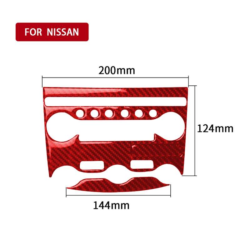 3 in 1 Car Carbon Fiber Air Conditioning Adjustment Panel Decorative Sticker for Nissan 370Z / Z34 2