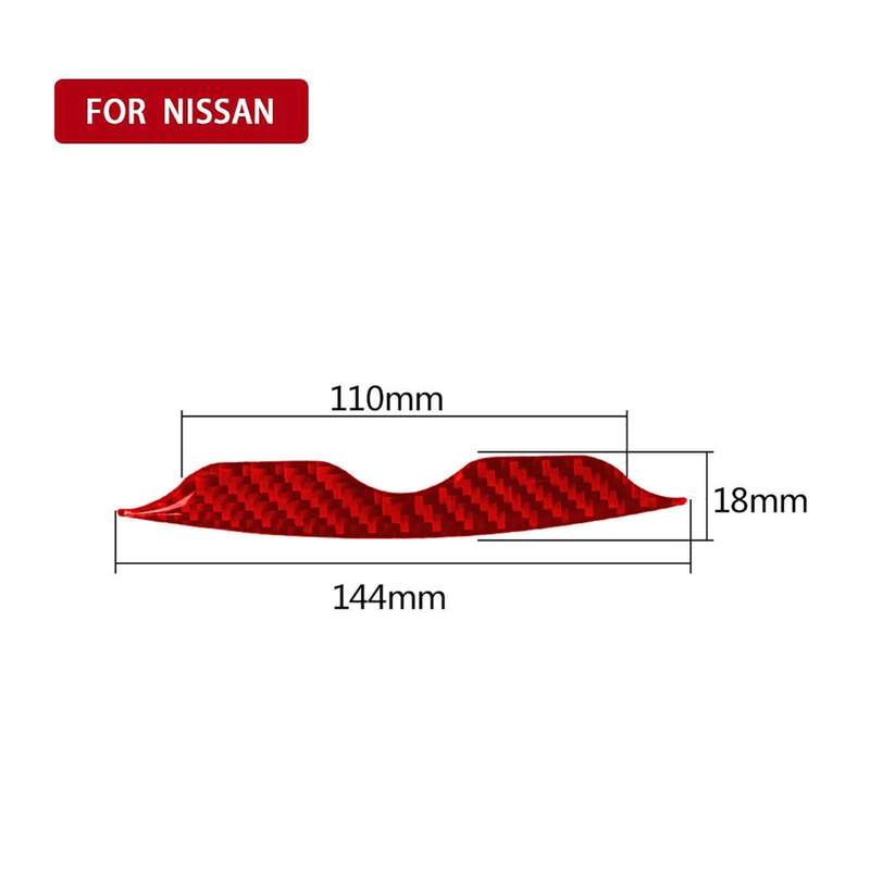 Car Carbon Fiber Air Conditioning Adjustment Panel Decorative Strip for Nissan 370Z / Z34 2009-, Lef
