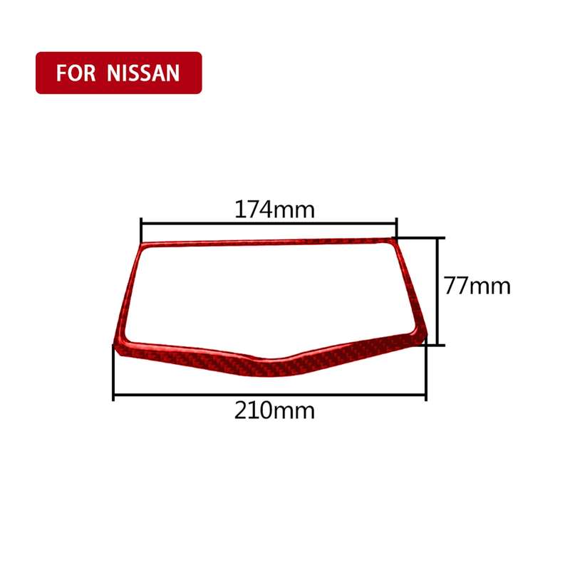 Car Carbon Fiber Multimedia Navigation Button Panel Decorative Sticker for Nissan 370Z / Z34 2009-,