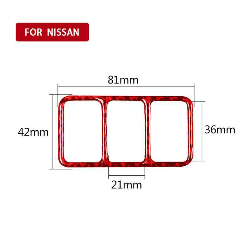 Car Carbon Fiber Central Control Heating Button Frame Decorative Sticker for Nissan 370Z / Z34 2009-