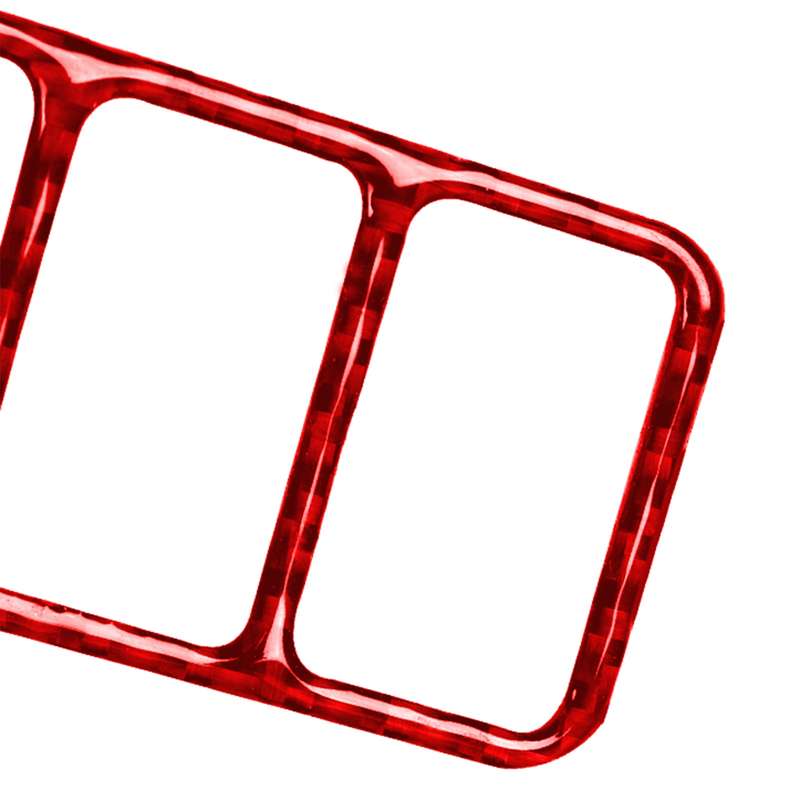 Car Carbon Fiber Central Control Heating Button Frame Decorative Sticker for Nissan 370Z / Z34 2009-