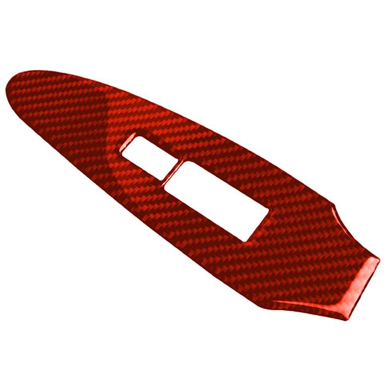 Car Carbon Fiber Vice Driving Side Door Lift Control Decorative Sticker for Nissan 370Z / Z34 2009-,