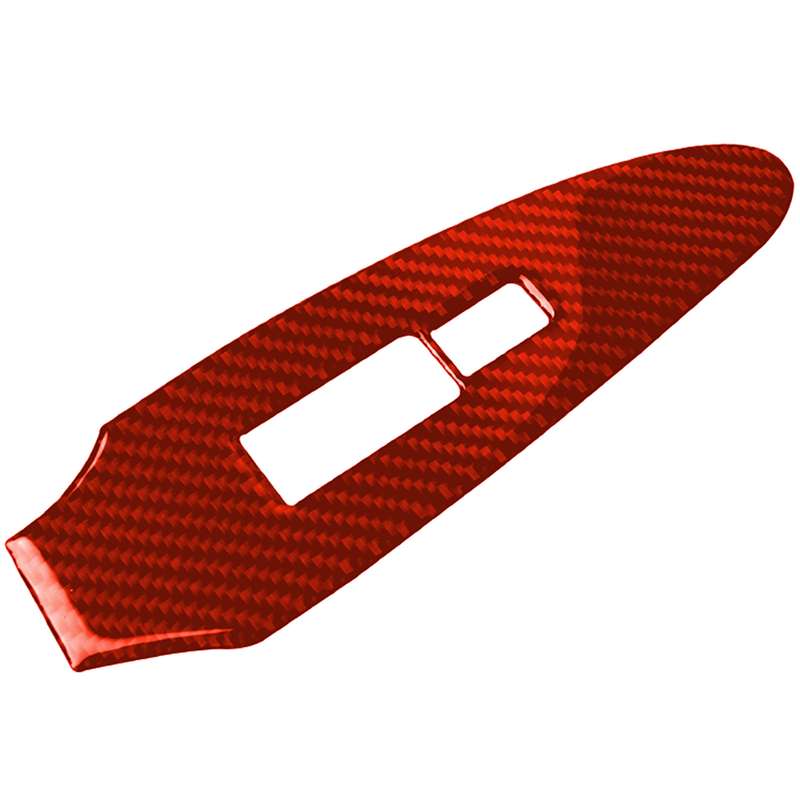 Car Carbon Fiber Vice Driving Side Door Lift Control Decorative Sticker for Nissan 370Z / Z34 2009-,