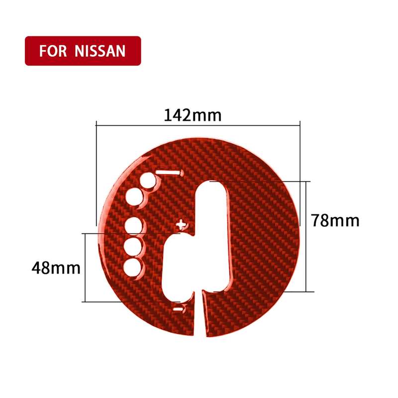 Car Carbon Fiber Automatic Transmission Panel Decorative Sticker for Nissan 370Z / Z34 2009-, Left D