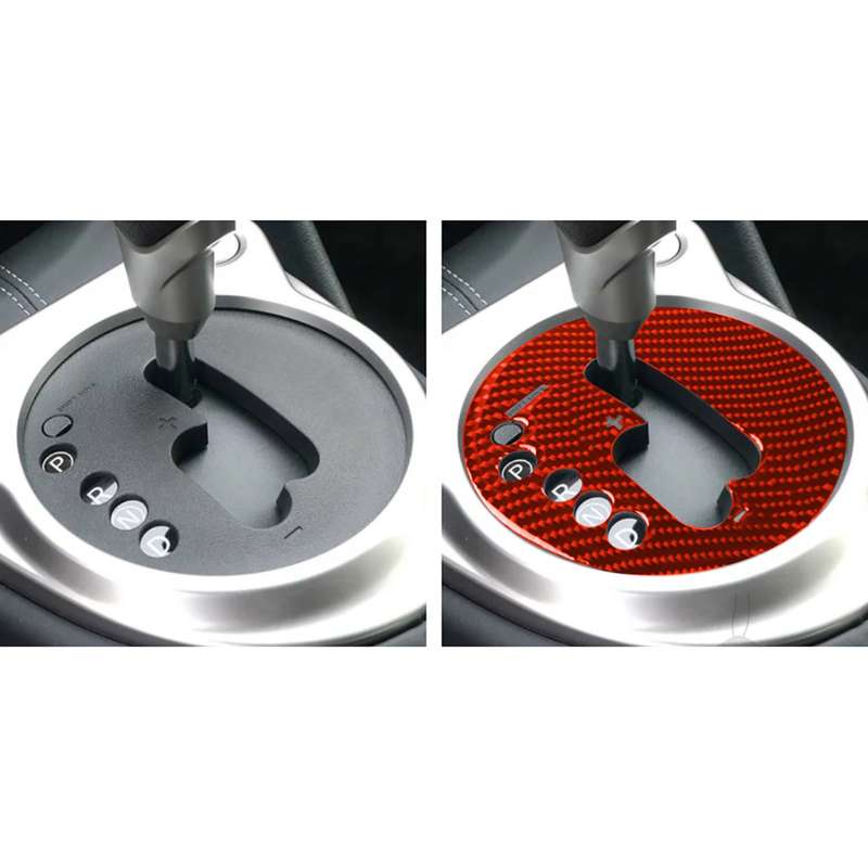 Car Carbon Fiber Automatic Transmission Panel Decorative Sticker for Nissan 370Z / Z34 2009-, Left D