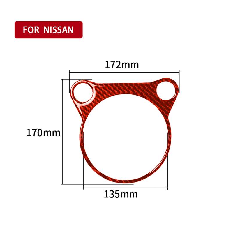 Car Carbon Fiber Automatic Gear Panel Decorative Sticker for Nissan 370Z / Z34 2009-, Left and Right